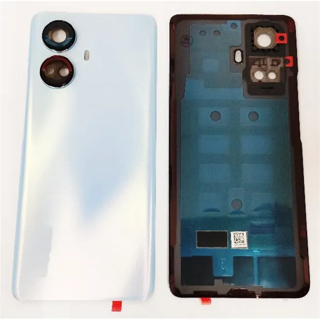 Tapa trasera o tapa bateria plata para Realme 10 Pro + RMX3686 RMX3687 mas cubierta camara