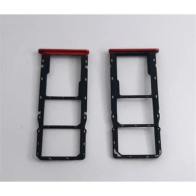 Soporte o bandeja dual sim rojo para Realme 6I RMX2040 calidad premium