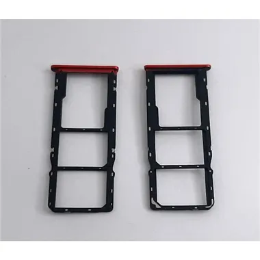 Soporte o bandeja dual sim rojo para Realme 6I RMX2040 calidad premium