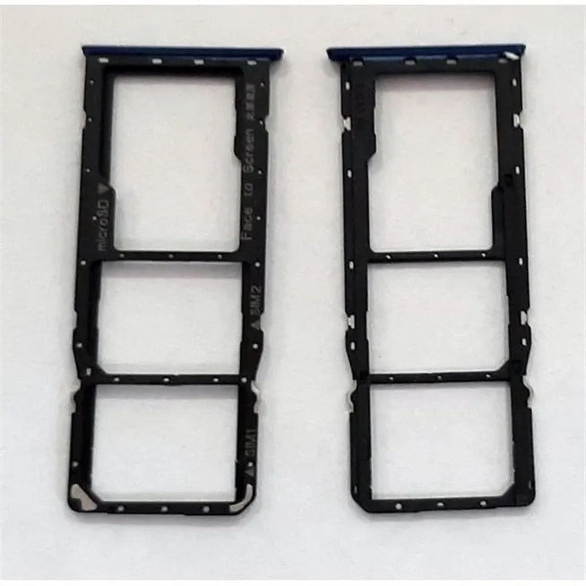Soporte o bandeja dual sim azul para Realme 7 Pro calidad premium