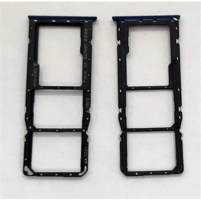 Soporte o bandeja dual sim azul para Realme 7 Pro calidad premium
