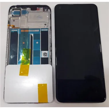 Pantalla lcd para Realme 8 + táctil negro + marco Service Pack Premium