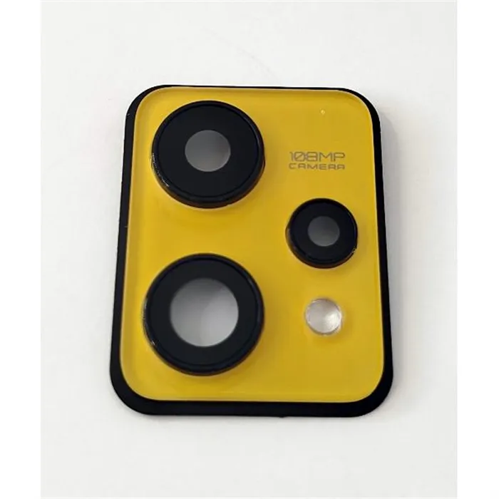 Cristal de camara con marco amarillo para Realme 9 4G calidad premium