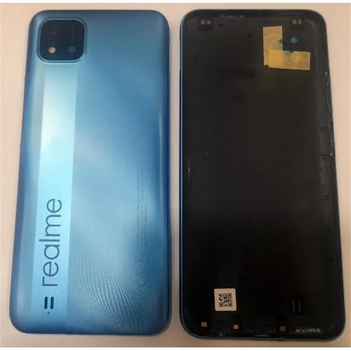 Tapa trasera o tapa batería azul para Realme C11 2021 Service Pack Premium