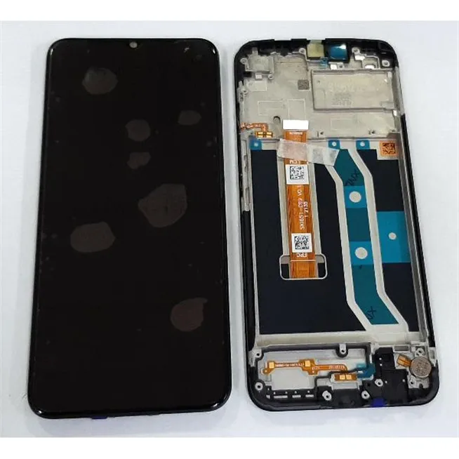 Pantalla lcd para Realme C21Y RMX3261 RMX3263 code 4908747 mas tactil negro mas marco negro Service Pack