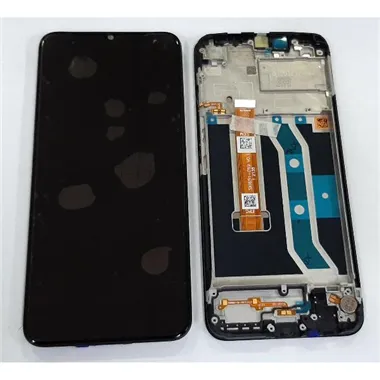 Pantalla lcd para Realme C21Y RMX3261 RMX3263 code 4908747 mas tactil negro mas marco negro Service Pack