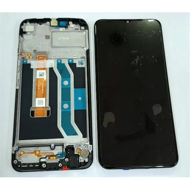 Pantalla lcd para Realme C25 RMX3191 RMX3193 code 4908854 mas tactil negro mas marco negro Service Pack