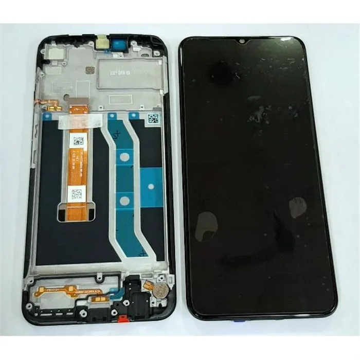 Pantalla lcd para Realme C25 RMX3191 RMX3193 code 4908854 mas tactil negro mas marco negro Service Pack