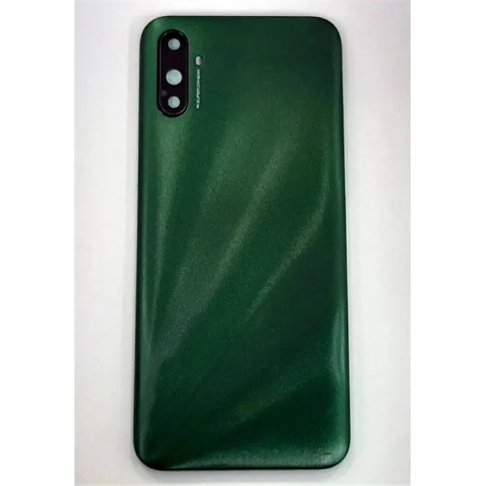 Tapa trasera o tapa bateria verde para Realme C3 mas cubierta camara
