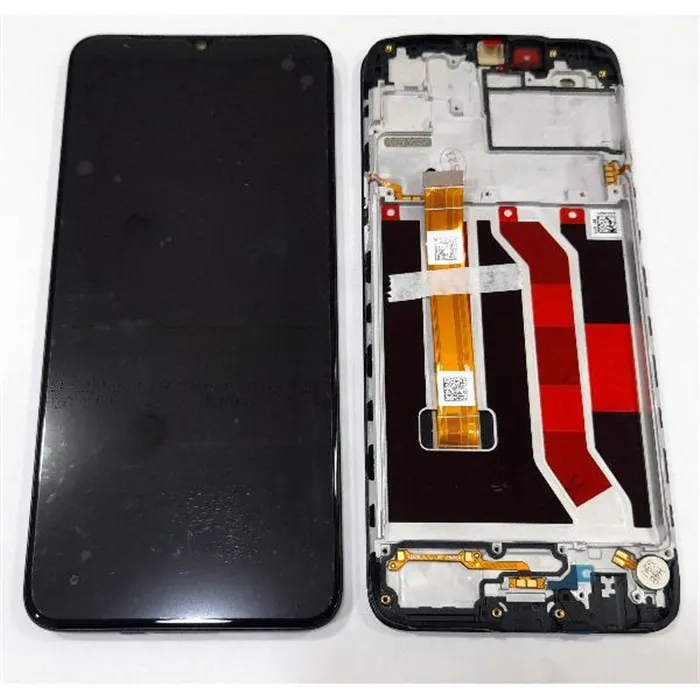 Pantalla para Realme C3 C3i + tactil negro + marco negro Premium Service pack 