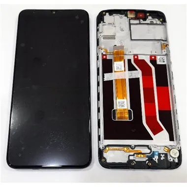 Pantalla para Realme C3 C3i + tactil negro + marco negro Premium Service pack 