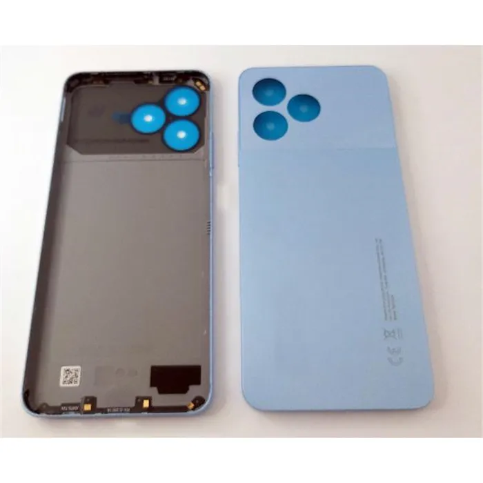 Tapa trasera o tapa bateria azul para Realme C51 RMX3830 