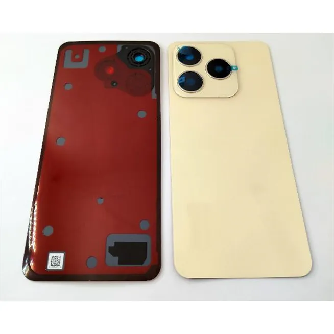Tapa trasera o tapa bateria dorada para Realme C61 4G RMX3933 con cristal de camara