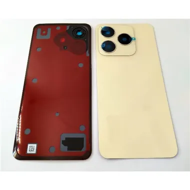 Tapa trasera o tapa bateria dorada para Realme C61 4G RMX3933 con cristal de camara