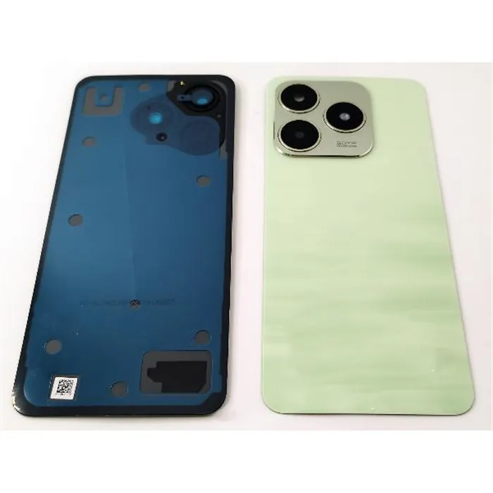 Tapa trasera o tapa bateria verde para Realme C63 4G con lente de camara