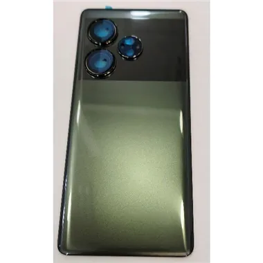 Tapa trasera o tapa bateria verde para Realme GT6 con lente de camara