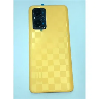 tapa trasera o tapa bateria amarilla para Realme GT Neo 3T mas lente camara negra calidad premium
