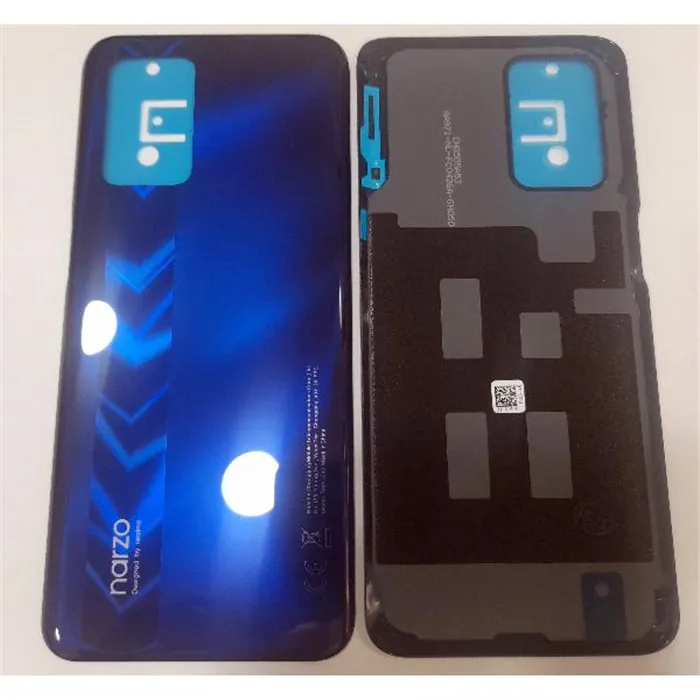 Tapa trasera o tapa batería azul para Realme Narzo 30 5G Service Pack Premium