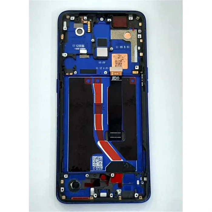 Pantalla oled para Realme x2 pro RMX1931 mas tactil negro mas marco azul remanufacturado compatible hehui