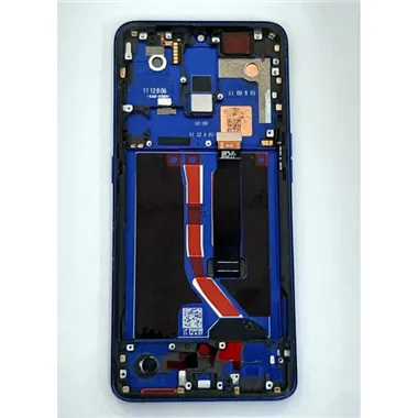 Pantalla oled para Realme x2 pro RMX1931 mas tactil negro mas marco azul remanufacturado compatible hehui