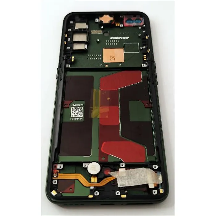 Pantalla lcd para Realme x50 Pro 5G mas tactil negro con marco verde compatible TFT