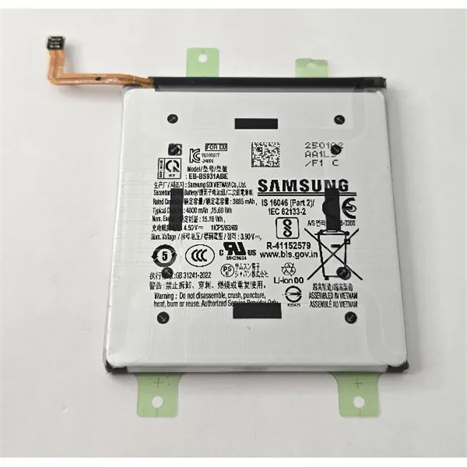 Bateria 4000mAh EB-BS931ABE para Samsung Galaxy S25 S931B GH82-36331A Service Pack