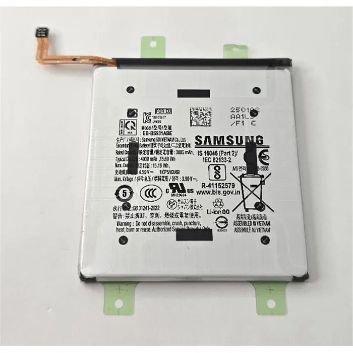 Bateria 4000mAh EB-BS931ABE para Samsung Galaxy S25 S931B GH82-36331A Service Pack