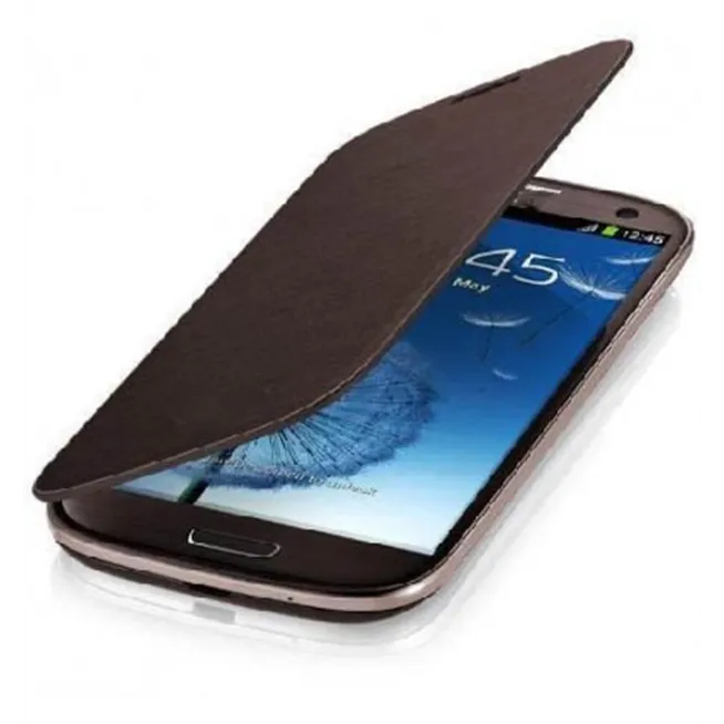 Samsung Galaxy S4 I9500 I9505 Flip cover Marron