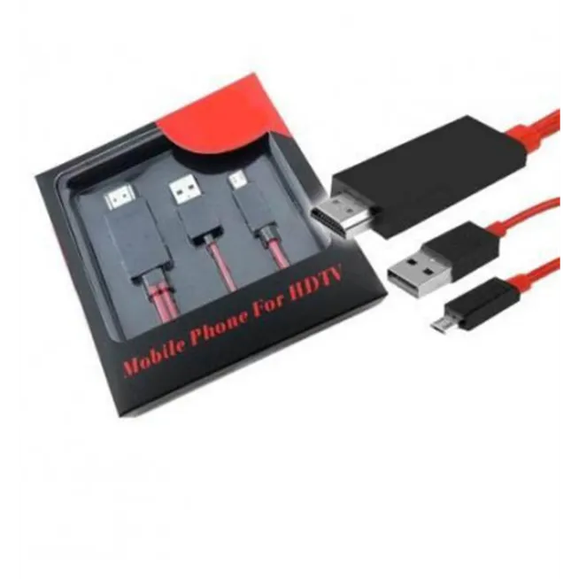 Adaptador 3EN1 MHL A HDMI Especial telefonía HDTV