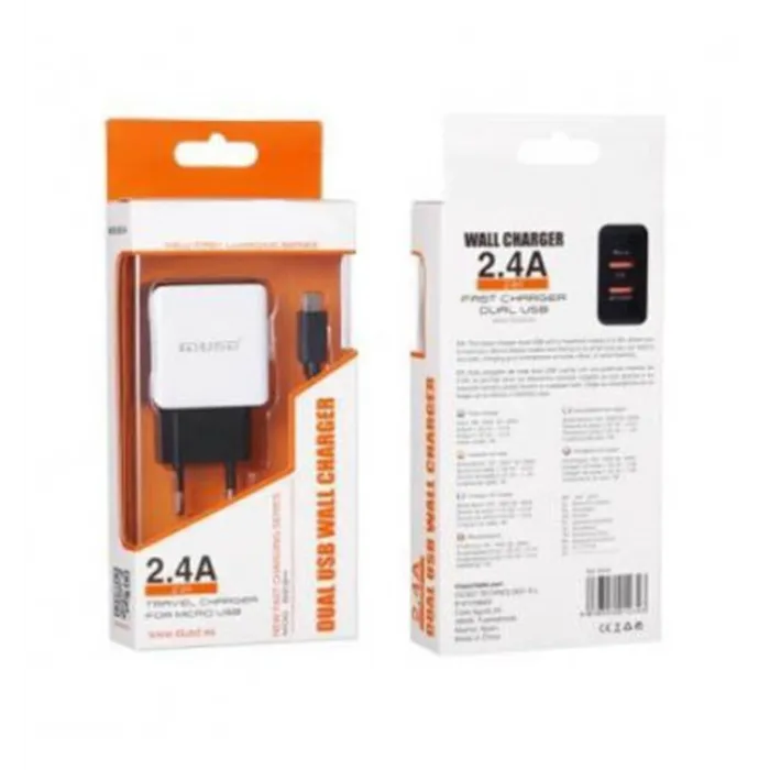 Cargador de Viaje Dual 2 en 1 MICRO USB 2.4A 6234