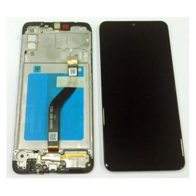 Pantalla lcd para Samsung Galaxy A20s A207F GH81-17774A + táctil negro + marco negro premium Service Pack