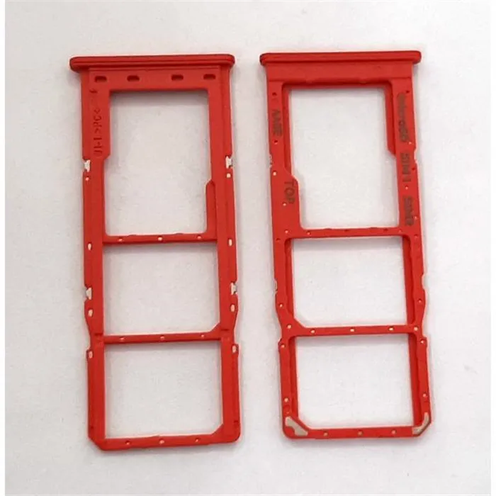 Soporte o bandeja dual sim roja para Samsung Galaxy A02 A022 calidad premium