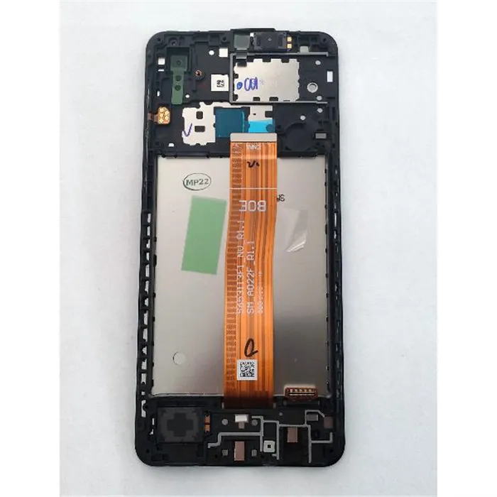 Pantalla lcd para Samsung Galaxy A02 A022 GH82-25249A GH82-25250A mas tactil negro mas marco negro Service Pack