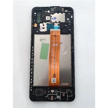Pantalla lcd para Samsung Galaxy A02 A022 GH82-25249A GH82-25250A mas tactil negro mas marco negro Service Pack