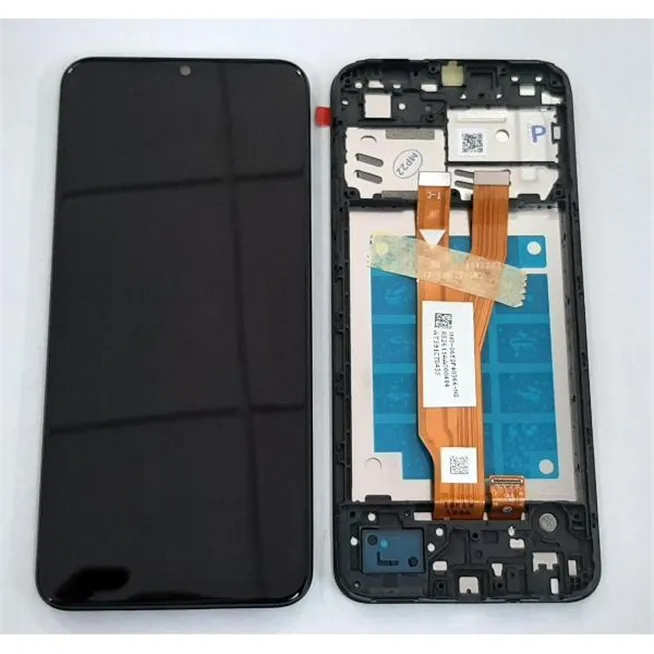 Pantalla lcd para Samsung Galaxy A03 Core SM-A032 GH81-21711A mas tactil negro mas marco negro Service Pack