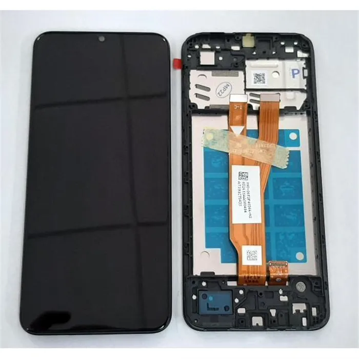 Pantalla lcd para Samsung Galaxy A03 Core SM-A032 GH81-21711A mas tactil negro mas marco negro Service Pack