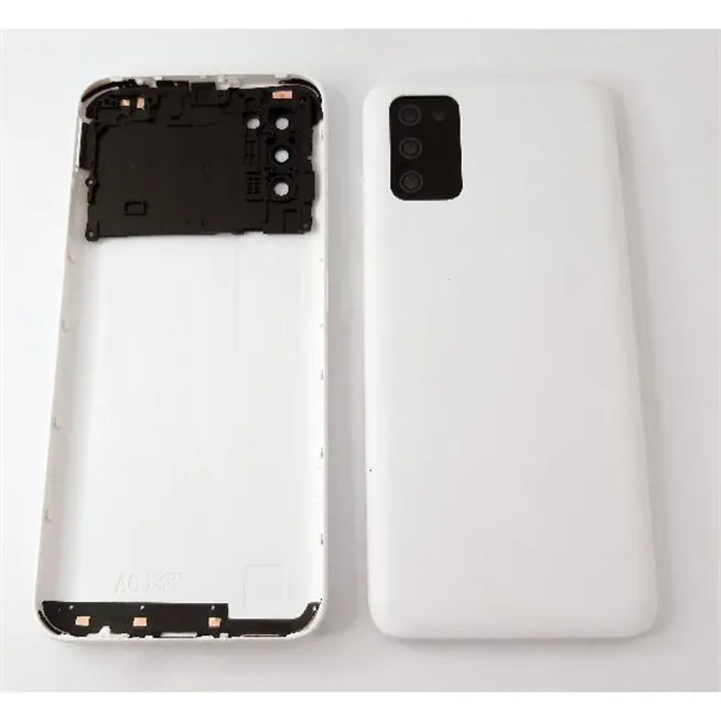 Tapa trasera o tapa bateria blanca para Samsung Galaxy A03S A037G con lente de camara