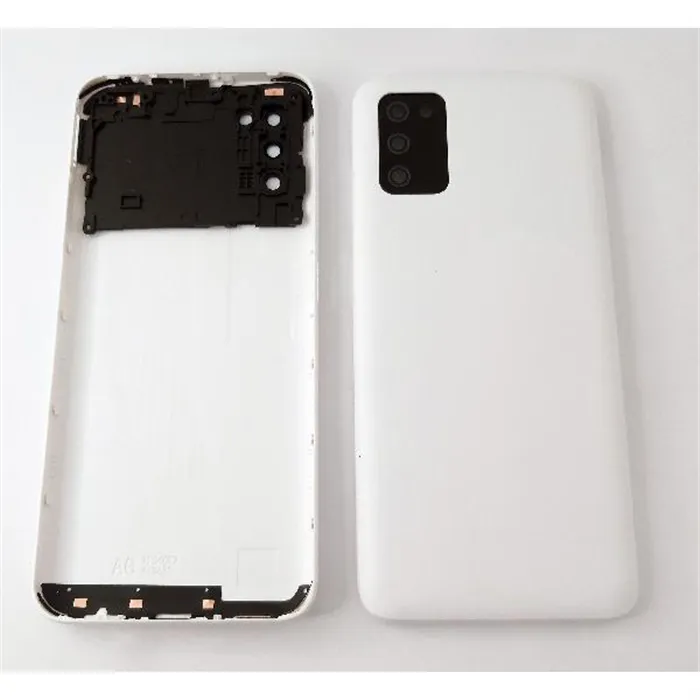 Tapa trasera o tapa bateria blanca para Samsung Galaxy A03S A037G con lente de camara