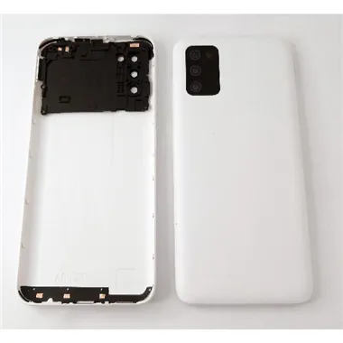 Tapa trasera o tapa bateria blanca para Samsung Galaxy A03S A037G con lente de camara