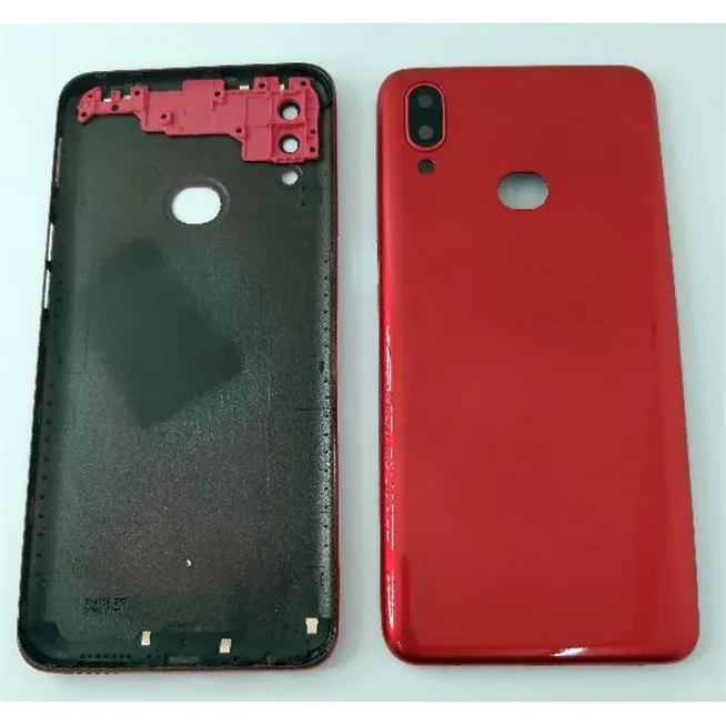 Tapa trasera o tapa bateria roja para Samsung Galaxy A10S A107 con lente de camara