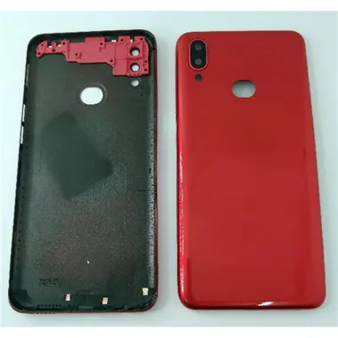 Tapa trasera o tapa bateria roja para Samsung Galaxy A10S A107 con lente de camara