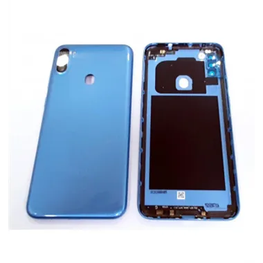 Tapa trasera o tapa bateria azul para Samsung Galaxy A11 2020 SM-A115F mas cristal camara