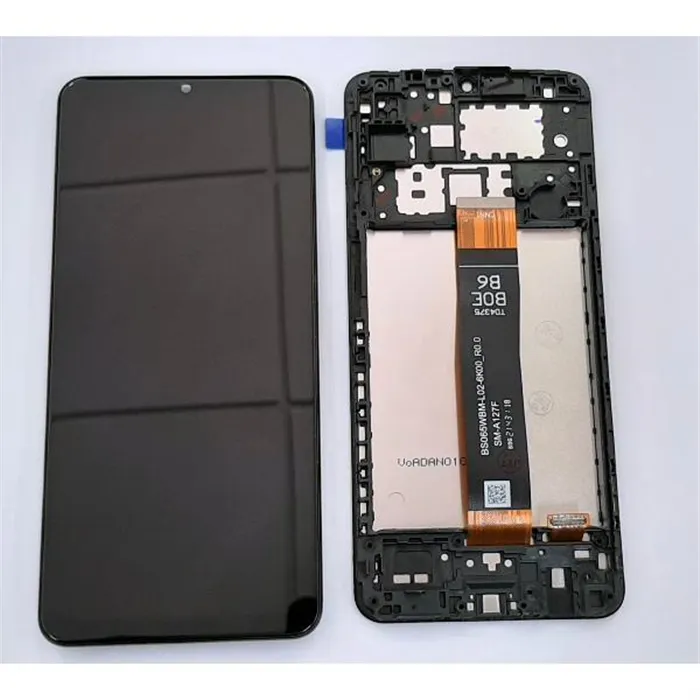Pantalla lcd para Samsung Galaxy A12 Nacho 2021 SM-A127F/DS mas tactil negro mas marco negro calidad premium