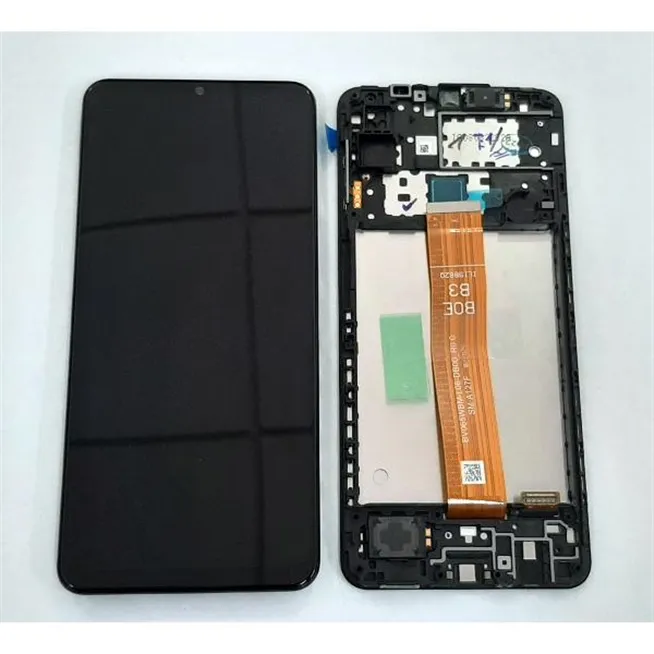 Pantalla lcd para Samsung Galaxy A12 Nacho 2021 SM-A127F/DS GH82-26486A mas tactil negro mas marco negro Service Pa
