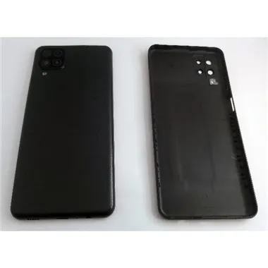 Carcasa trasera o tapa trasera negra para Samsung Galaxy A12 A125F mas cubierta camara