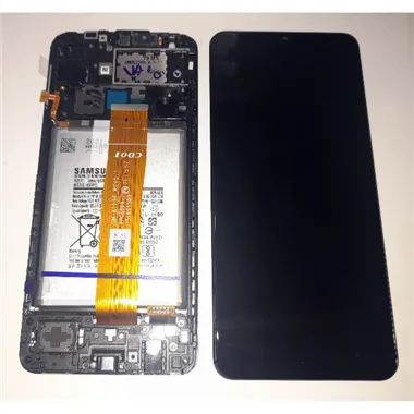 Pantalla lcd para Samsung A12 SM-A125F GH82-24709A mas tactil negro mas marco negro Service Pack Premium