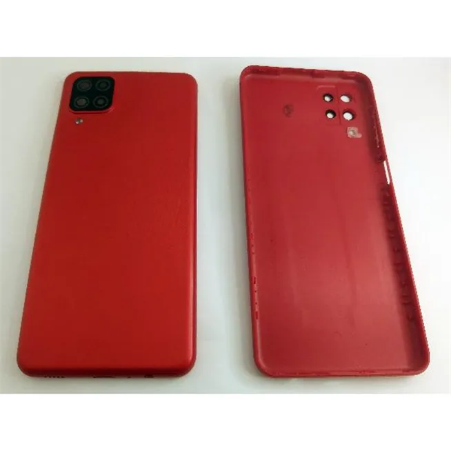 Carcasa trasera o tapa trasera roja mas cristal camara para Samsung A12 SM-A125F