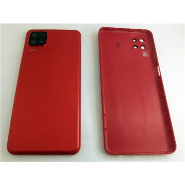 Carcasa trasera o tapa trasera roja mas cristal camara para Samsung A12 SM-A125F