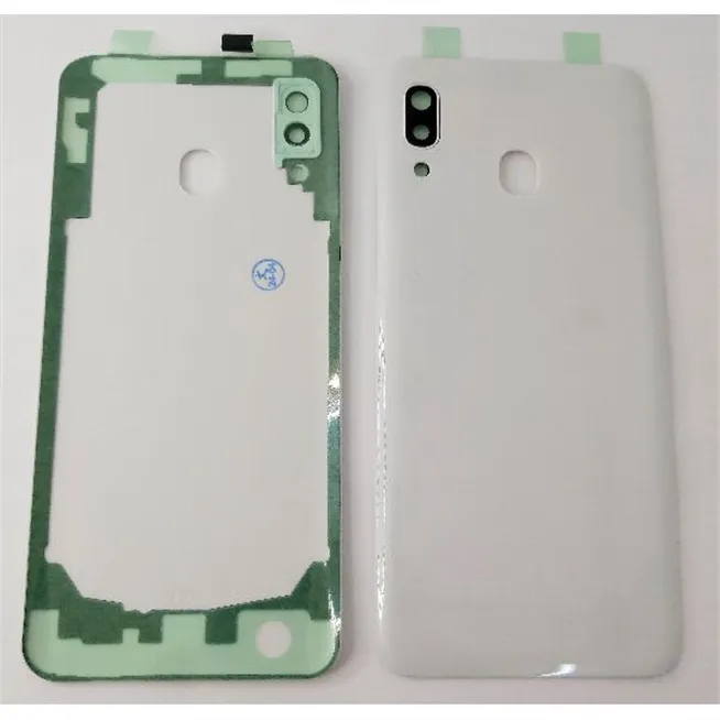 Tapa trasera o tapa bateria blanca para Samsung Galaxy A20 A205 con lente de camara