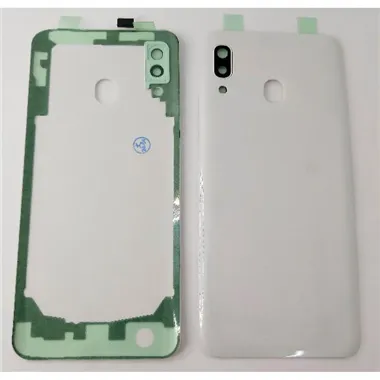 Tapa trasera o tapa bateria blanca para Samsung Galaxy A20 A205 con lente de camara